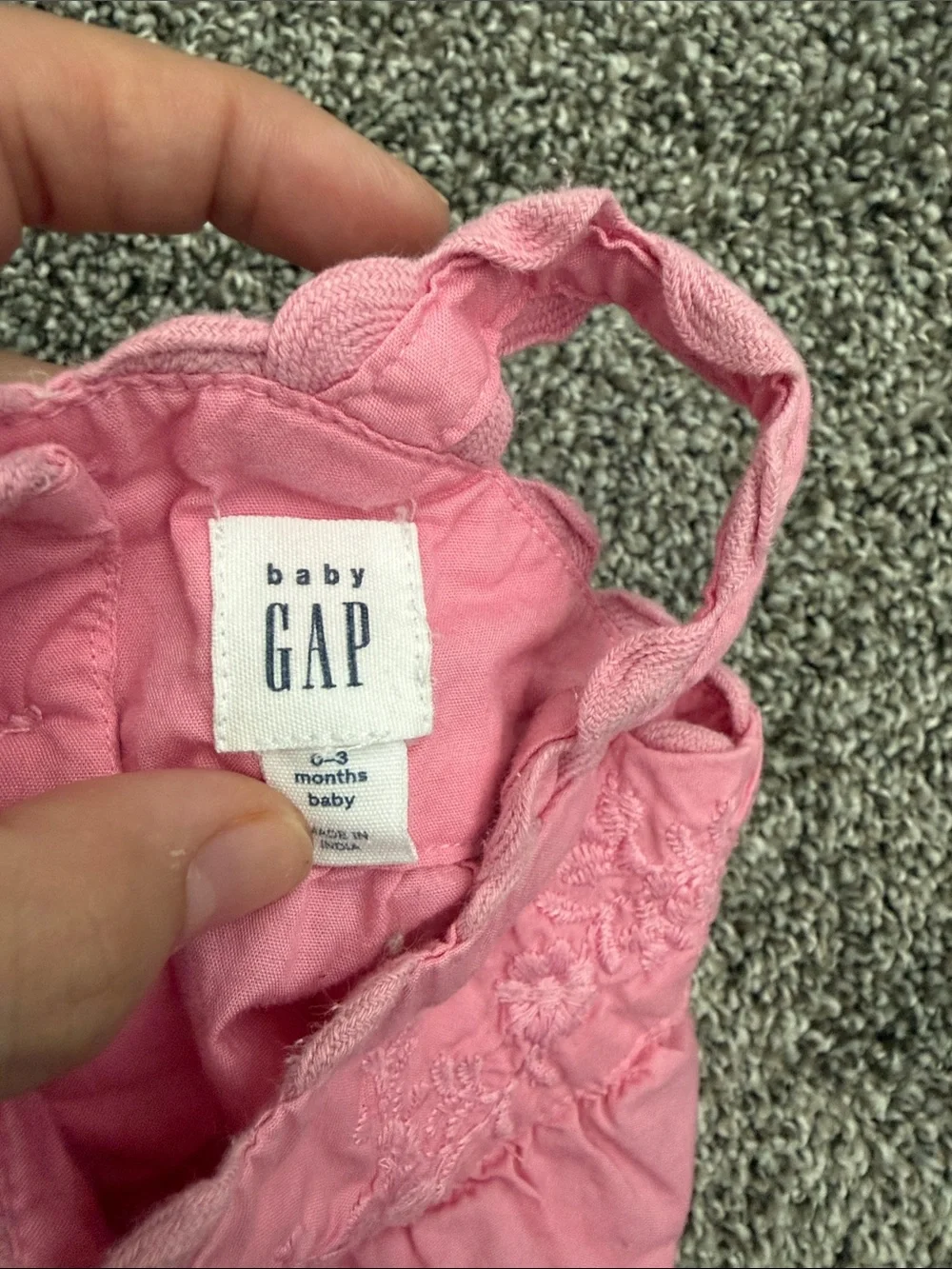 GAP Pink Embroidered Bubble Romper
